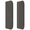 vidaXL Hoofdbord met randen 183x16x78/88 cm fluweel donkergrijs