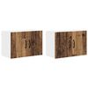 vidaXL Keukenkast aan de muur met plank 2 pcs Oud Hout 60 x 31 x 40 cm