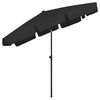 vidaXL Strandparasol 200x125 cm zwart