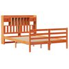 vidaXL Bed met boekenkast zonder matras grenenhout wasbruin 150x200 cm
