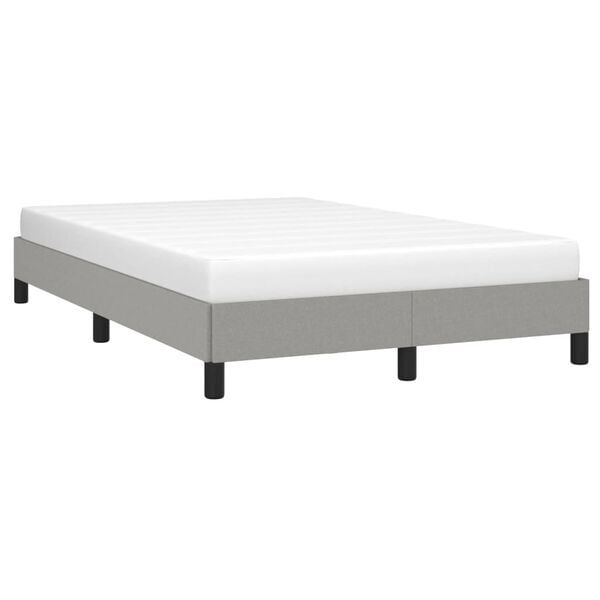 vidaXL Bedframe zonder matras 120x190 cm stof lichtgrijs