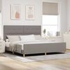 vidaXL Bedframe met hoofdeinde Taupe 200 x 200 cm Stof
