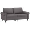 vidaXL Tweezitsbank 140 cm kunstleer grijs