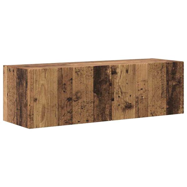 vidaXL TV Wandkast Oud Hout 98 x 31 x 29,5 cm Bewerkt hout