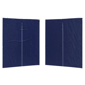 vidaXL Party Tent Zijwand 2 st 200 x 195 cm Blauw PE en staal