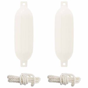 vidaXL Boot fenders 2 st &Oslash; 11 x 40 cm Wit PVC