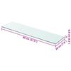 vidaXL Wandschap transparant 80x20 cm glas