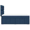 vidaXL Boxspring met matras stof blauw 90x190 cm