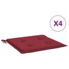 vidaXL Tuinstoelkussens 4 st 50x50x4 cm oxford stof wijnrood
