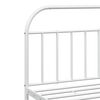 vidaXL Bedframe met hoofdbord metaal wit 193x203 cm