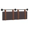 vidaXL Hangend hoofdbord Donkerbruin Antiek PU