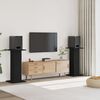 vidaXL Speakerstandaards 2 st 30x30x95 cm bewerkt hout zwart