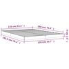 vidaXL Bedframe massief grenenhout 135x190 cm