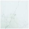 vidaXL Tafelblad 40x40 cm 6 mm gehard glas met marmeren design wit