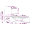 vidaXL Bedframe met Gevoerd Hoofdgedeelte Lichtgrijs 120 x 190 cm