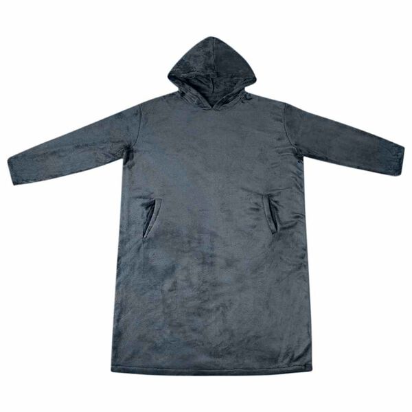 vidaXL Deken hoodie Marineblauw s Flanel