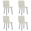 vidaXL Eetkamerstoelen 4 st fluweel cr&egrave;mekleurig