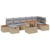 vidaXL Tuin Sofa Set 8 st Beige poly rattan
