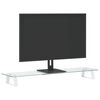 vidaXL Monitorstandaard 80x20x8 cm gehard glas en metaal wit