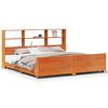 vidaXL Bedframe zonder matras massief grenenhout wasbruin 200x200 cm