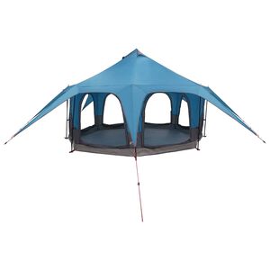 vidaXL Gezinstent Blauw 5-persoons 185T Polyester met PU Coating