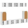 vidaXL Tv-meubelset Wandgemonteerd 5 pcs Wit Bewerkt hout