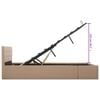 vidaXL Bedframe met opslag hydraulisch kunstleer cappuccino 140x200 cm