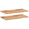 vidaXL Wandschappen 2 st zwevend olieafwerking 100x40x2 cm acaciahout