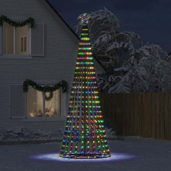 vidaXL LED-kerstboom 1028 LEDs kleurrijk 403 cm