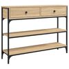 vidaXL Wandtafel 100x25x75 cm bewerkt hout sonoma eikenkleurig