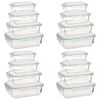 vidaXL Voedselopbergers 16 st glas
