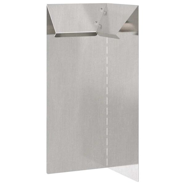 vidaXL Slakkenhekje Zilver 10 x 10 x 25 cm Roestvrij staal