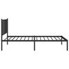 vidaXL Bedframe met hoofdbord metaal zwart 100x190 cm