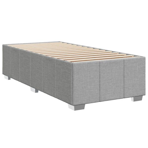 vidaXL Bedframe zonder matras 90x190 cm stof lichtgrijs