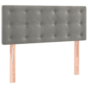 vidaXL Hoofdbord 90x5x78/88 cm fluweel lichtgrijs