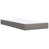 vidaXL Boxspring met matras stof taupe 90x200 cm