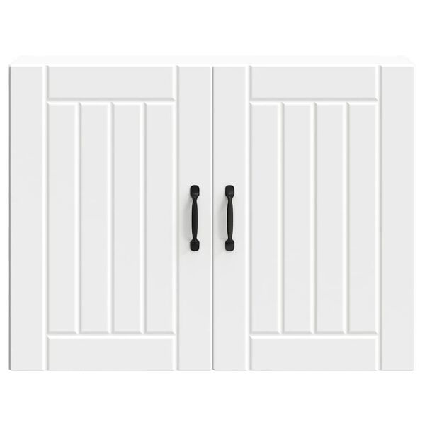 vidaXL Keukenbovenkast Lucca bewerkt hout wit