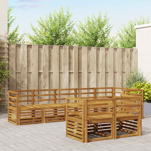 vidaXL Sofa-Sets 8 pcs Naturel Massief Acaciahout