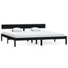 vidaXL Bedframe massief grenenhout zwart 180x200 cm