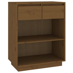 vidaXL Wandkast 60x34x75 cm massief grenenhout honingbruin