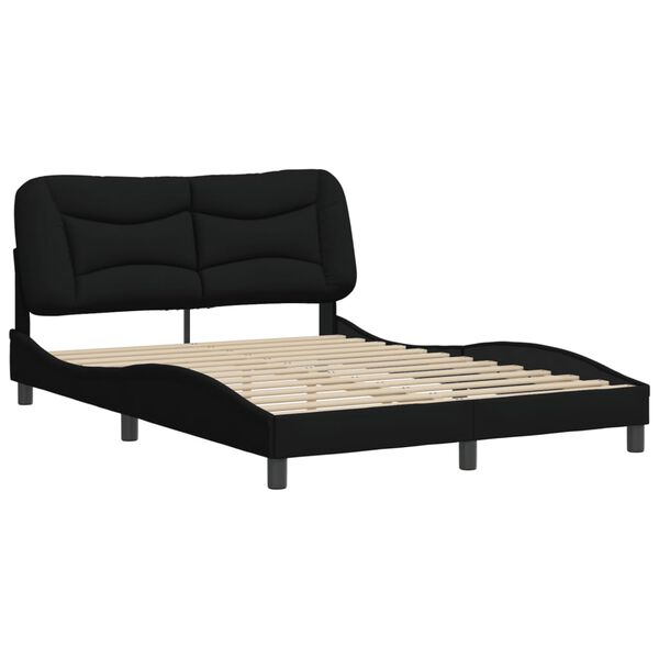 vidaXL Bedframe zonder matras "Hvar" stof zwart 140x190 cm