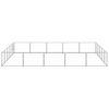 vidaXL Hondenkennel 25 m&sup2; staal zilverkleurig