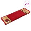 vidaXL Trapmatten zelfklevend 15 st 65x21x4 cm rood