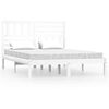 vidaXL Bedframe zonder matras massief grenenhout wit 120x190 cm