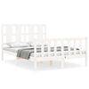 vidaXL Bedframe zonder matras massief grenenhout wit 140x190 cm