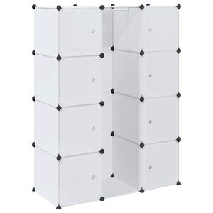 vidaXL Kast met 9 compartimenten modulair 109x36,5x143 cm wit