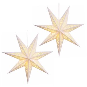 vidaXL Kerstverlichting RAAHE 2 st 10 LED's Warmwit 45 x 6 x 45 cm
