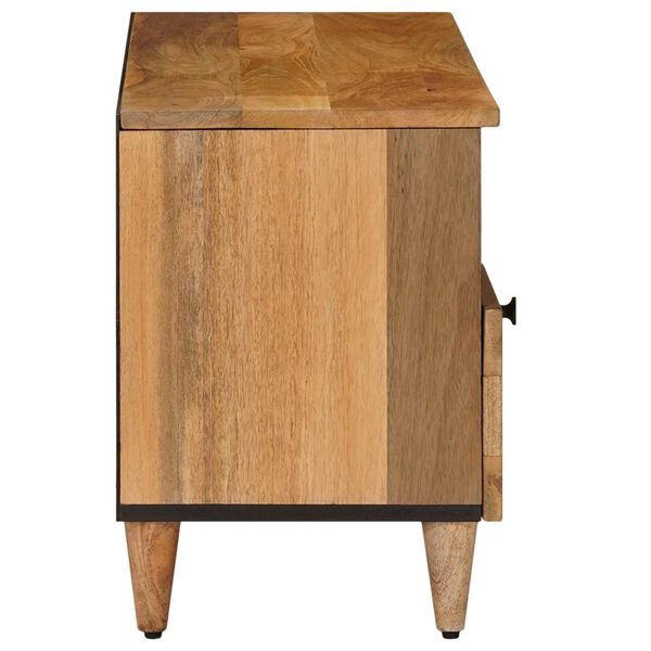 vidaXL TV-kast met lade Naturel 100 x 33,5 x 46 cm Massief Mango Hout