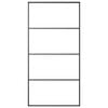 vidaXL Schuifdeur 102,5x205 cm aluminium en ESG-glas zwart