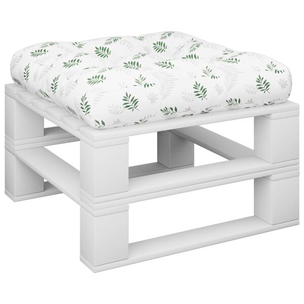 vidaXL Palletkussen bladpatroon 50x50x12 cm stof